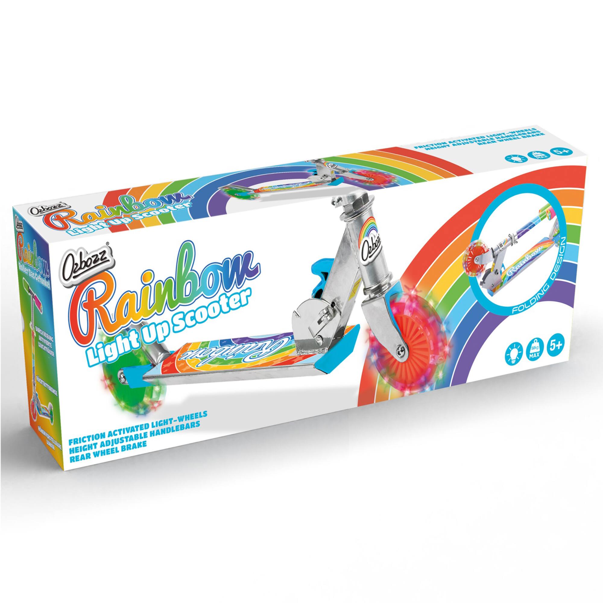 Rainbow Scooter With Flashing Wheels